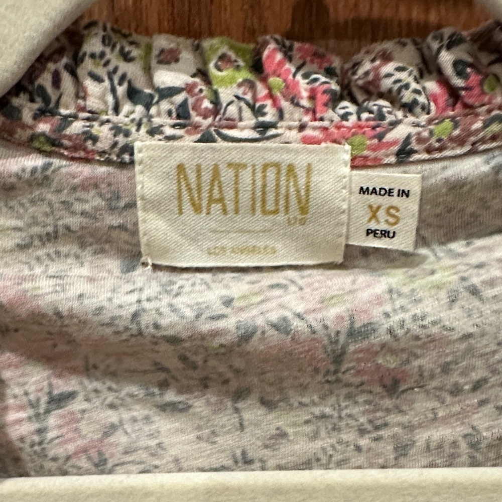 Nation LTD Floral Blouse - Pink, White, Black​ - Picture 2 of 7